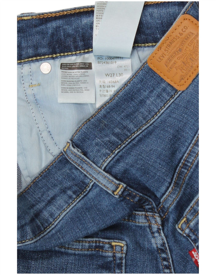 Levi's Damen Skinny Jeans W27 L30 Blaue Baumwolle