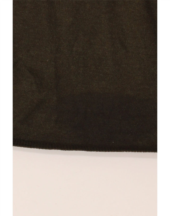 Offener Strickjackenpullover für Damen von ZARA, Gr. 10, klein, Khaki, Viskose