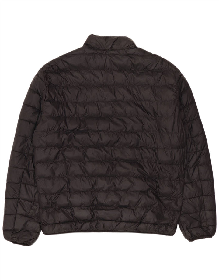 ZARA Herren Wattierte Jacke UK 44 2XL Schwarz Nylon