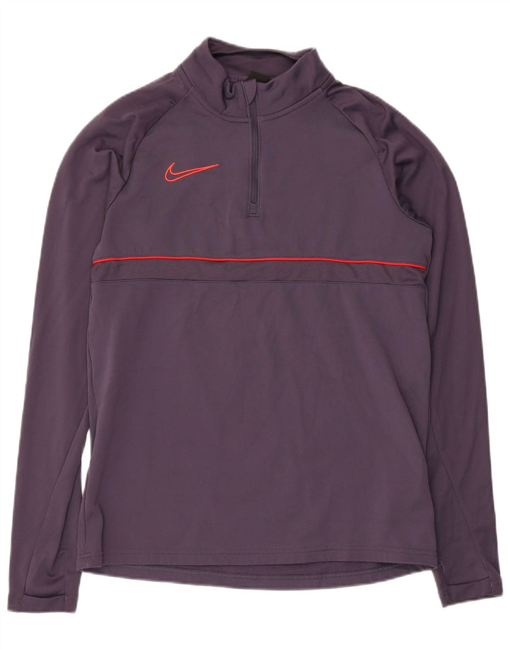 Nike Herren Dri Fit Pullover-Trainingsanzugoberteil mit Reißverschluss, Größe S, Lila, Polyester
