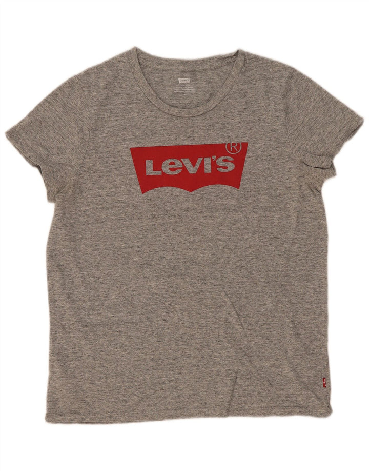 Levi's Damen T-Shirt mit Grafik, UK 12, Mittelgrau
