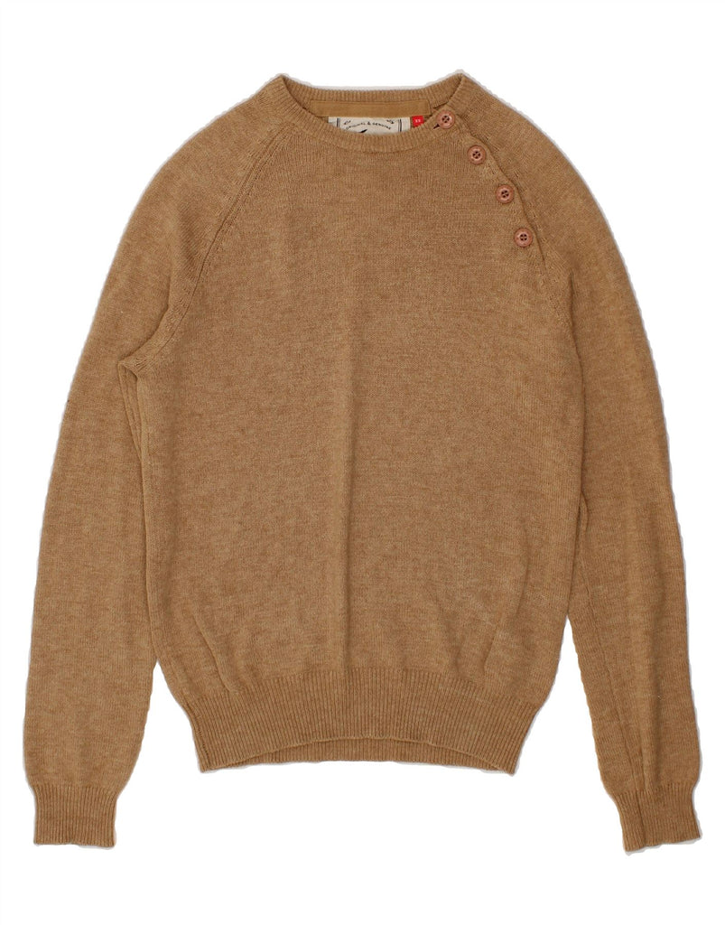 FCUK Mens Boat Neck Jumper Sweater XS Brown Cotton Vintage Fcuk and Second-Hand Fcuk from Messina Hembry 