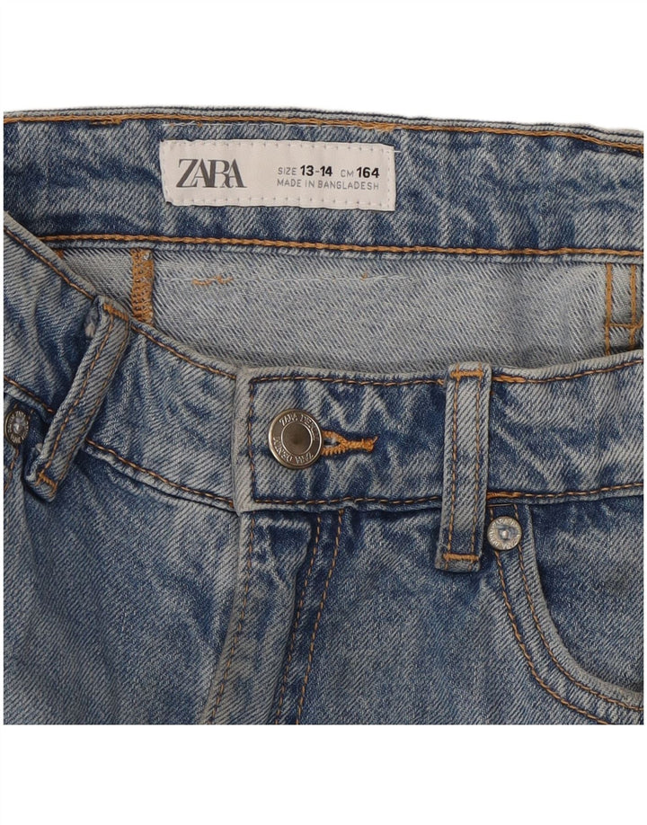 ZARA Girls Denim Shorts 13-14 Years W26  Blue