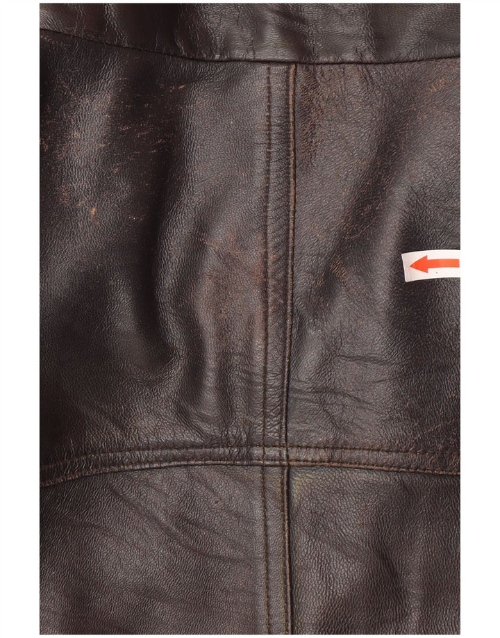Vintage Herren Lederjacke UK 44 2XL Schwarzes Leder