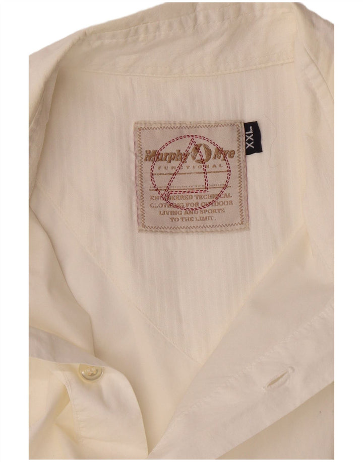 Murphy & Nye Herren Kurzarmhemd 2XL Off White