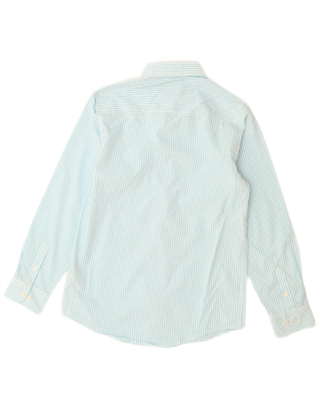 Izod Stretch-Hemd für Jungen, 14–15 Jahre, groß, blaues Gingham-Baumwolle