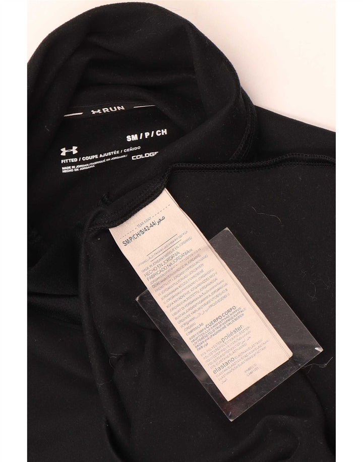 Under Armour Damen Cold Gear Graphic Top Langarm UK 10 Small Schwarz