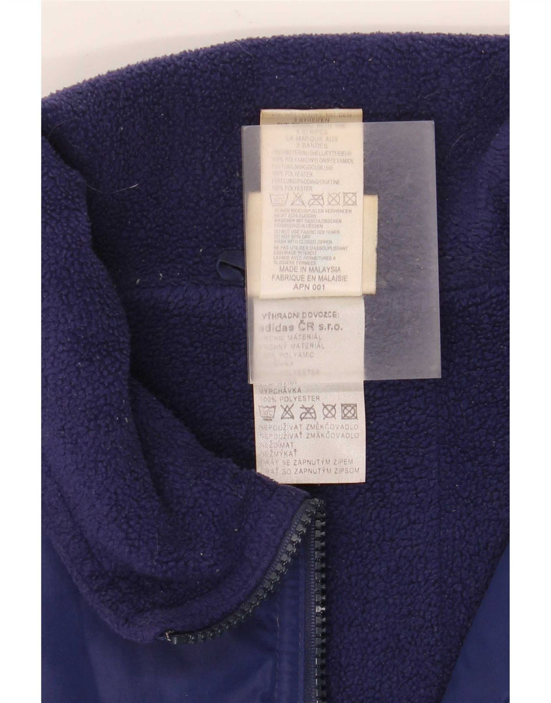 Adidas Herren Bomberjacke UK 42/44 Großes blaues Polyamid