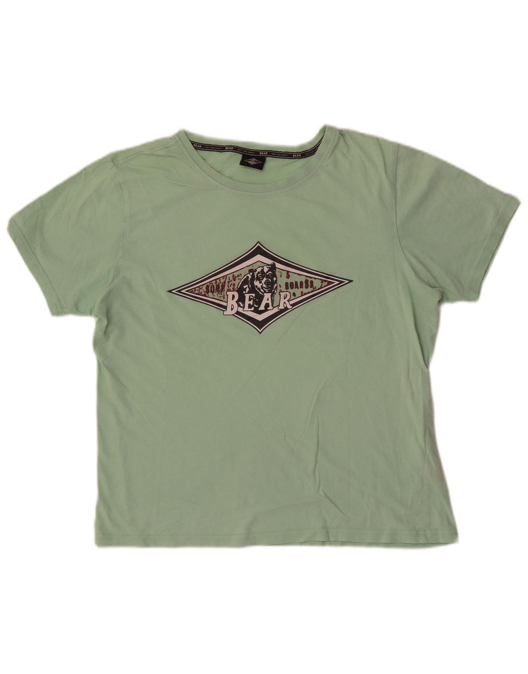 Bear Herren Grafik-T-Shirt-Oberteil Mittelgrün