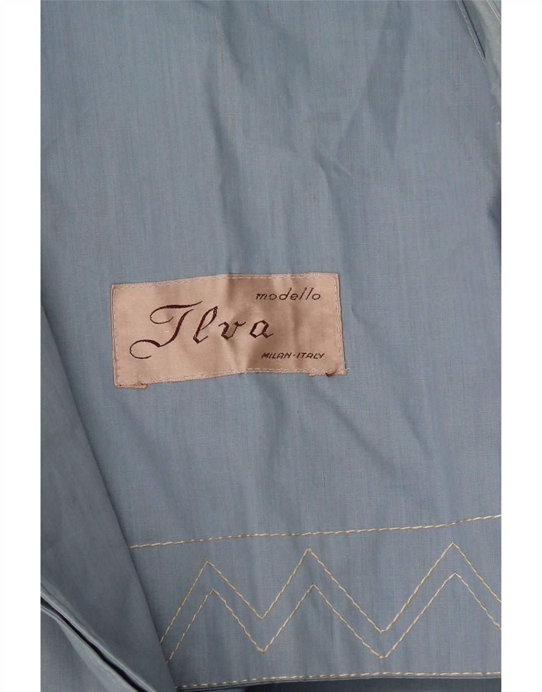 VINTAGE Womens Overcoat UK 14 Medium Blue Polyester Vintage Vintage and Second-Hand Vintage from Messina Hembry 
