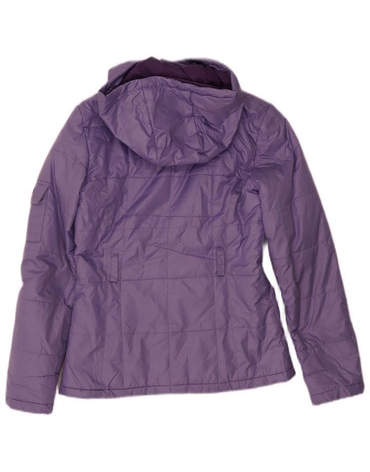 Asics Damen-Kapuzenjacke, wattiert, UK 10, Größe S, Lila, Polyester