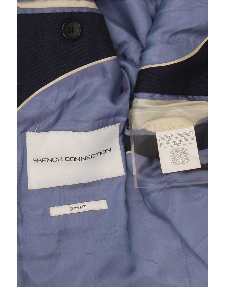 French Connection Herren-Blazer mit 2 Knöpfen, Gr. 36, Marineblau