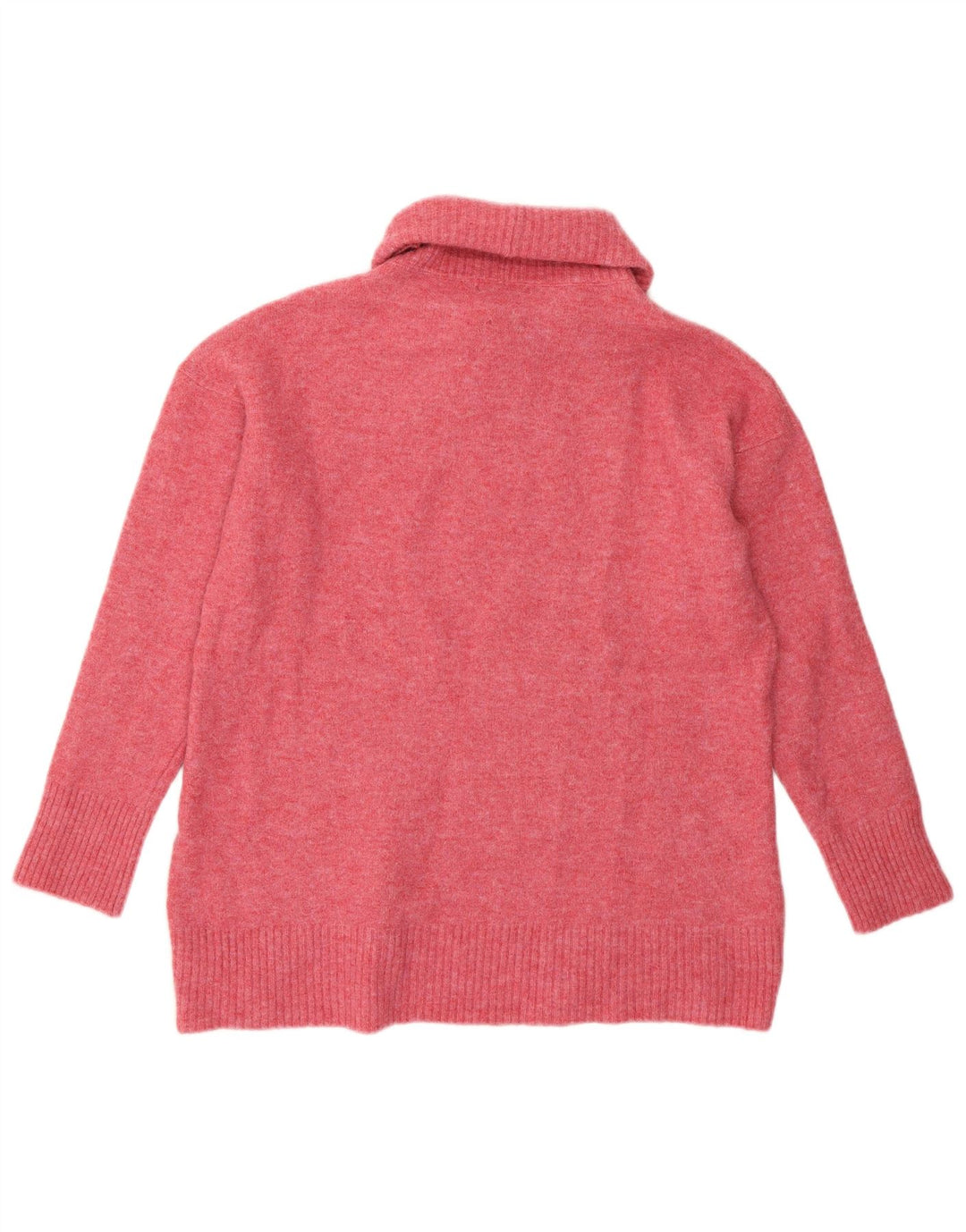 Massimo Dutti Rollkragenpullover für Damen UK 12 Mittelrosa Polyamid