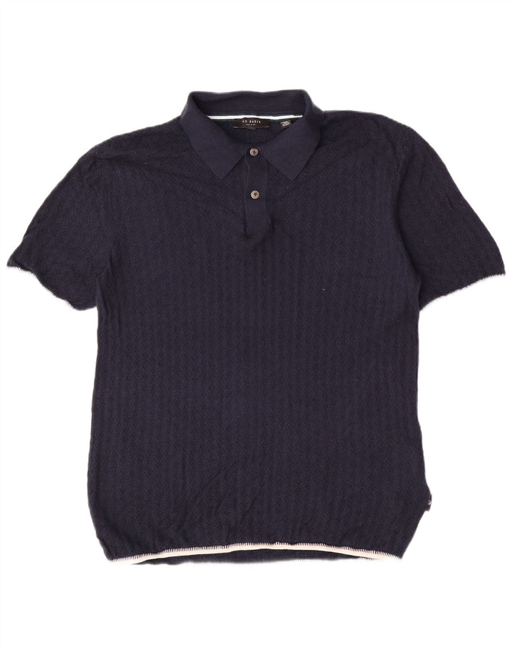 Ted Baker Herren-Pullover mit Rollkragen, Größe 3, mittelgroß, Marineblau