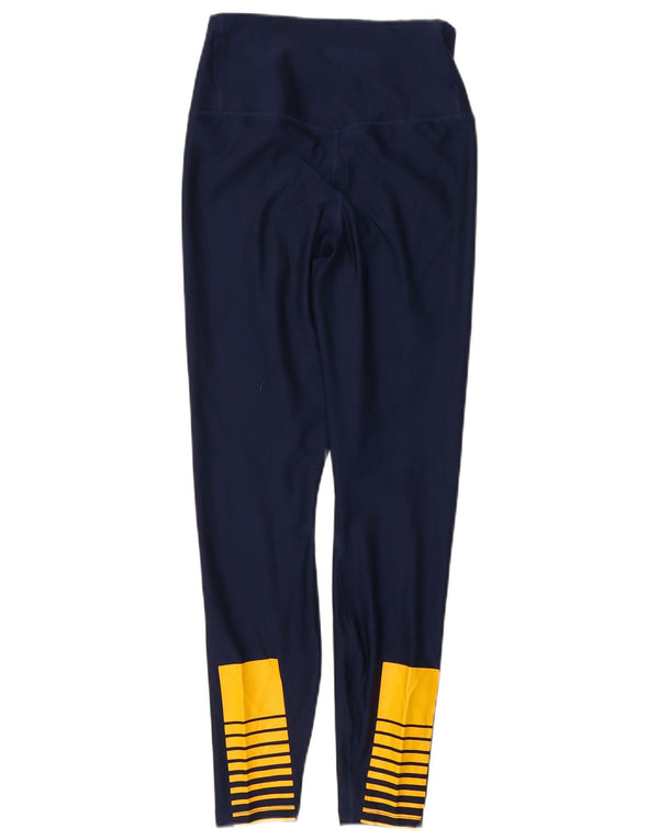NIKE Damen Dri Fit Leggings UK 12 Medium Marineblau Polyester