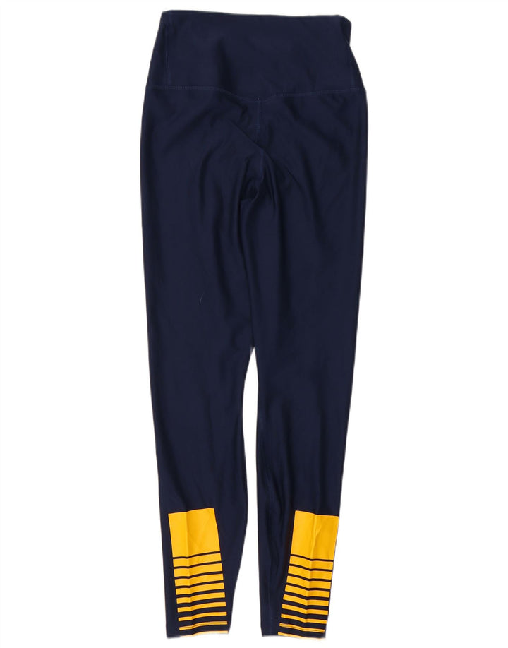 NIKE Damen Dri Fit Leggings UK 12 Medium Marineblau Polyester