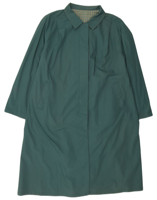 Vintage Damen Mantel IT 55 2XL Grün Polyester