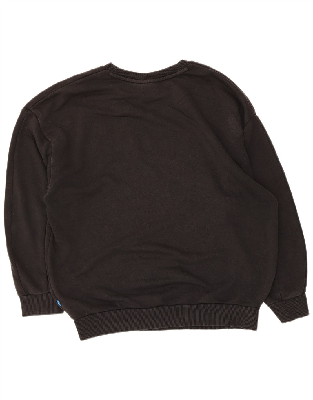 Adidas Womens Graphic Oversized Sweatshirt Pullover UK 12 Mittelschwarze Baumwolle