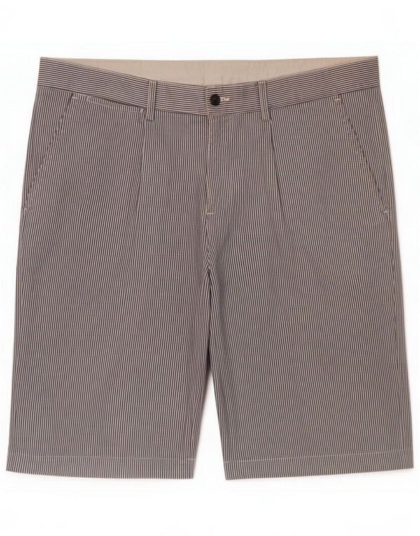 Kappa Herren Chinoshorts mit perfekter Passform IT 54 2XL W38 Blaue Nadelstreifen-Baumwolle