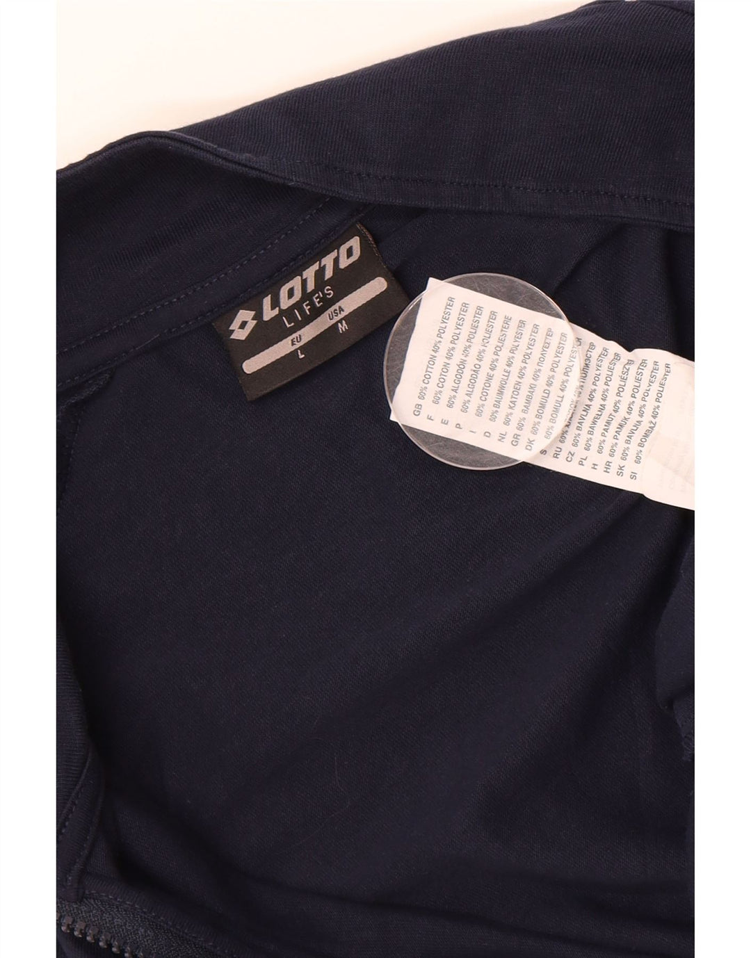 LOTTO Mens Tracksuit Top Jacket Medium Navy Blue