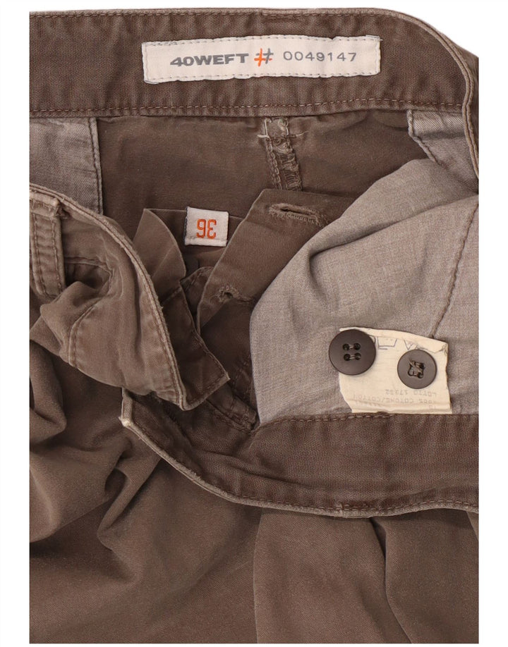 40Weft Herren-Cargoshorts W36 Große graue Baumwolle