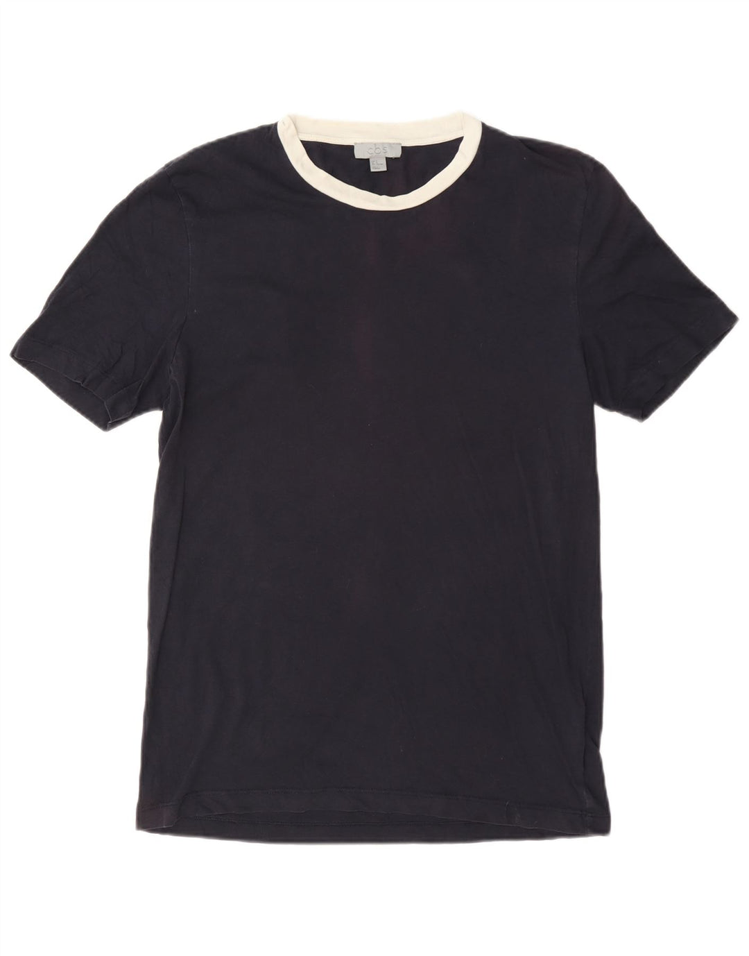 Cos Herren-T-Shirt-Oberteil, mittelgroß, marineblau, Baumwolle