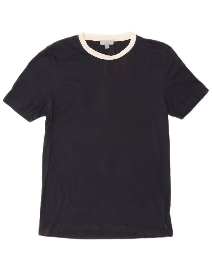 Cos Herren-T-Shirt-Oberteil, mittelgroß, marineblau, Baumwolle