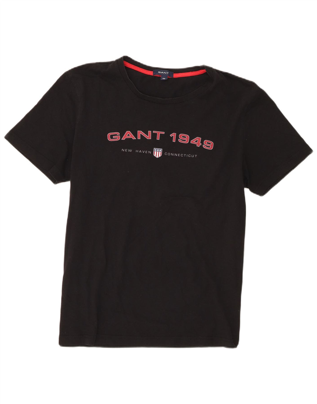 Gant Herren Grafik T-Shirt Top 2XL Schwarz Baumwolle
