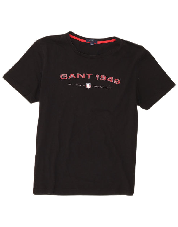 Gant Herren Grafik T-Shirt Top 2XL Schwarz Baumwolle