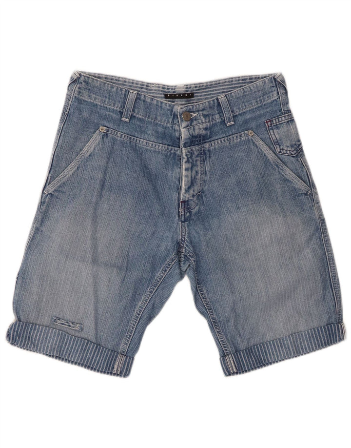 SISLEY Womens Denim Shorts W30 Medium Blue