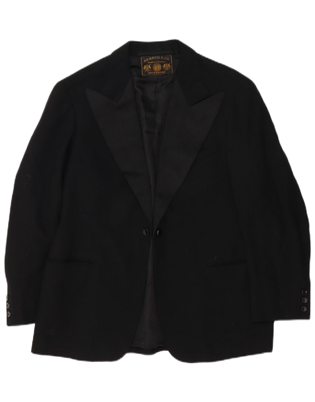 Vintage Damen Blazer Jacke UK 14 Medium Schwarz