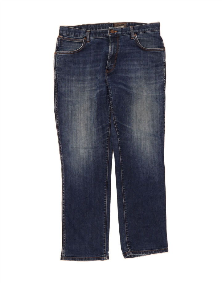 WRANGLER Mens Texas Straight Jeans W36 L30 Blue Vintage Wrangler and Second-Hand Wrangler from Messina Hembry 
