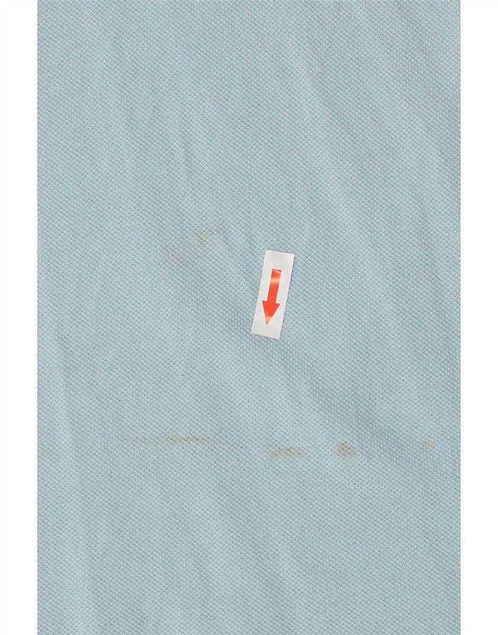 Lacoste Herren-Poloshirt, Größe 4, mittelblaue Baumwolle