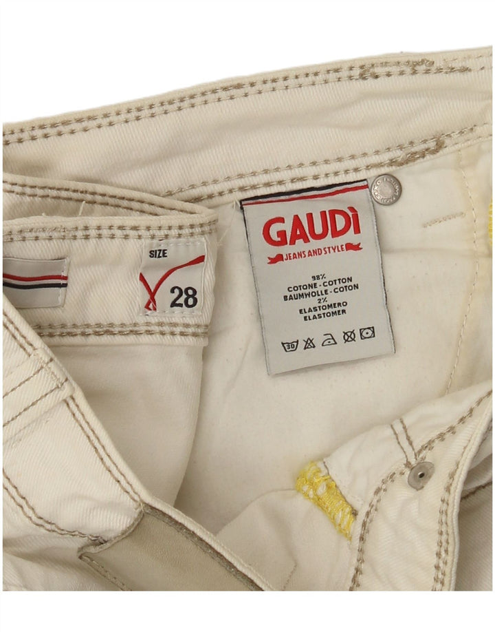 Gaudi Damen Jeansshorts W28 Mittelweiße Baumwolle