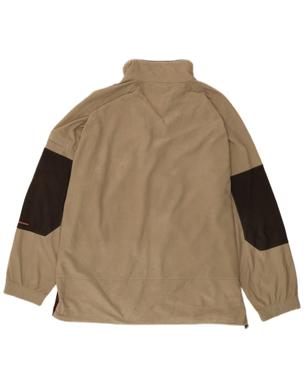 Diadora Herren-Trainingsanzugoberteil aus Velours, Gr. 48, 2XL, Beige, Farbblock