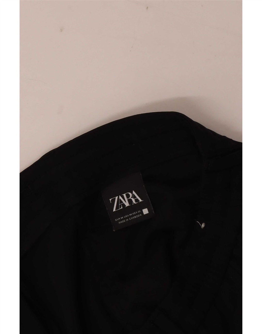 Gerade Chino-Hose für Damen von Zara, Größe M, W31, L28, Schwarz