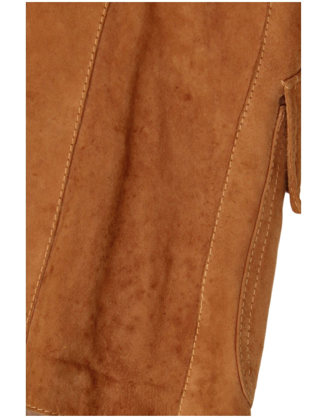 VINTAGE Damen 3-Knopf-Wildleder-Blazerjacke IT 42 Mittelbraun