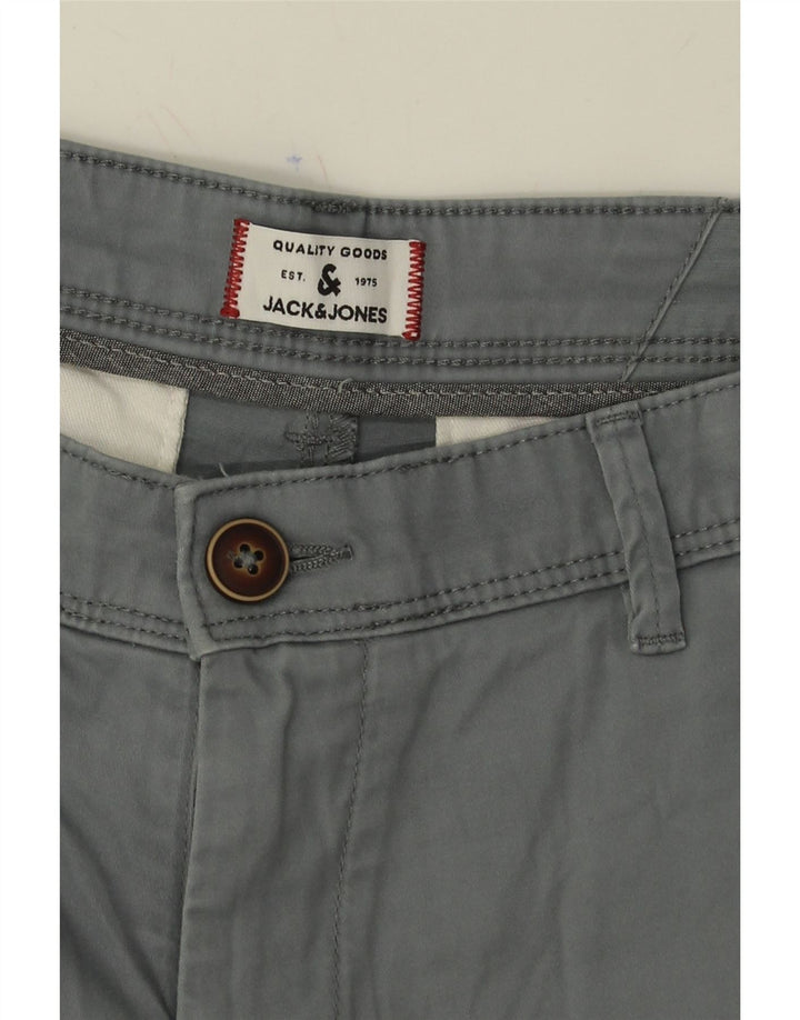 JACK & JONES Mens Chino Shorts Large W36 Grey Cotton Vintage Jack & Jones and Second-Hand Jack & Jones from Messina Hembry 