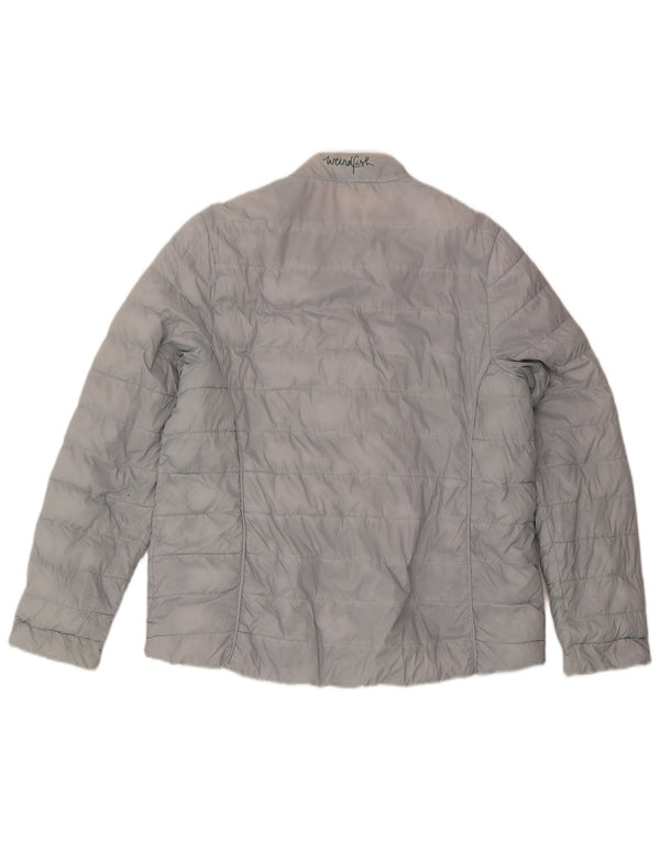Weird Fish Damen Wattierte Jacke UK 18 XL Blaues Nylon