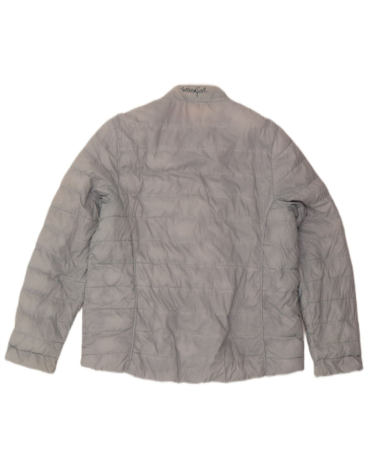 Weird Fish Damen Wattierte Jacke UK 18 XL Blaues Nylon