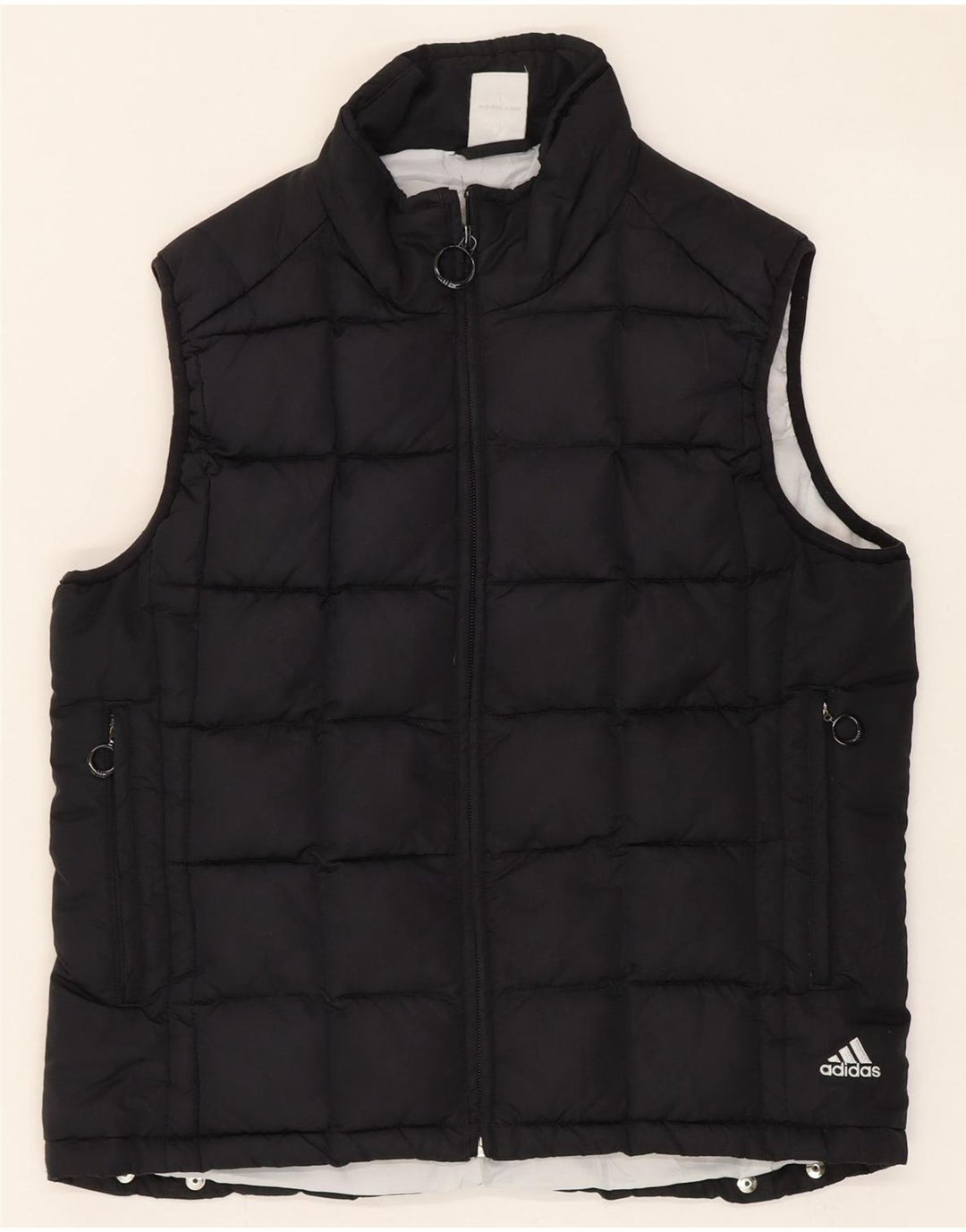 Adidas Damen Wattierte Weste UK 12 Medium Schwarz Polyester