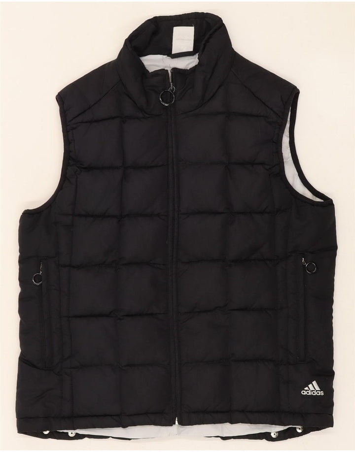 Adidas Damen Wattierte Weste UK 12 Medium Schwarz Polyester