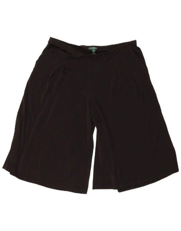 Ralph Lauren Damen Cullotes Shorts XL W40 Schwarz Polyester