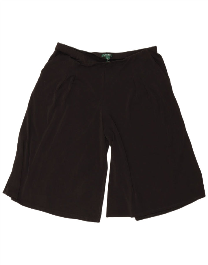 Ralph Lauren Damen Cullotes Shorts XL W40 Schwarz Polyester