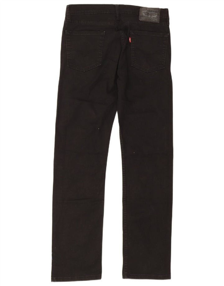 Levi's Herren 513 Slim Straight Jeans W30 L32 Schwarze Baumwolle