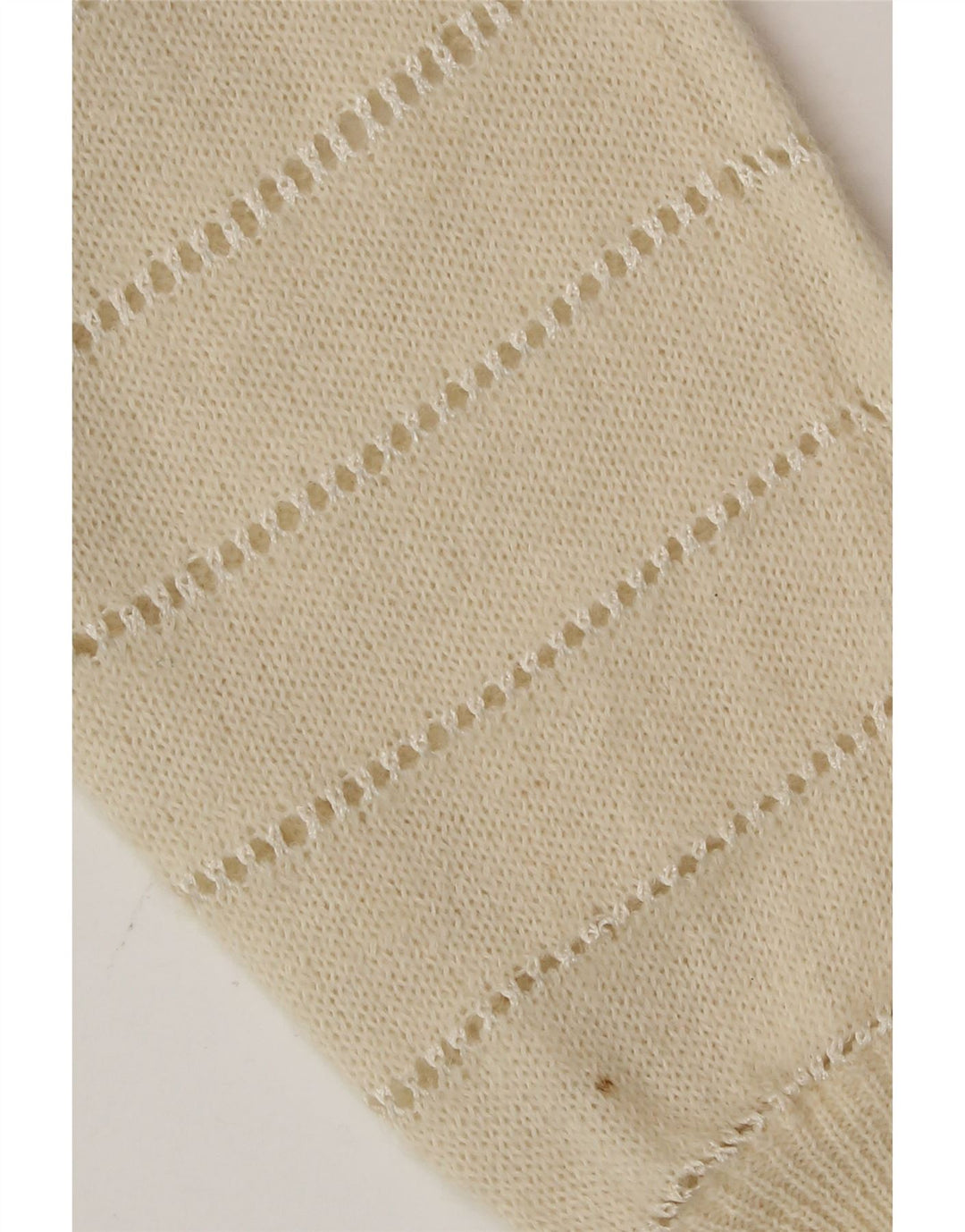 Vintage Damen Cardigan Pullover UK 14 Medium Off White