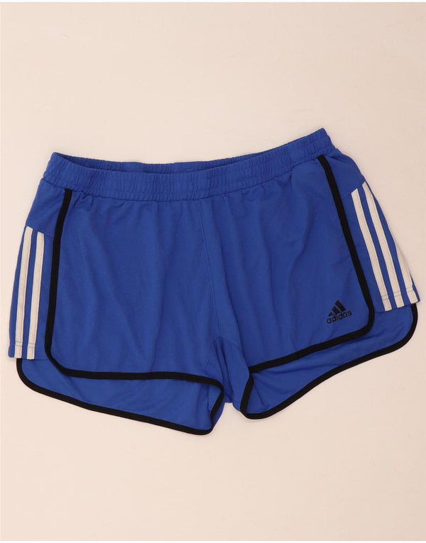 ADIDAS Damen Climalite Sport Shorts UK 20/22 XL Blau Polyester