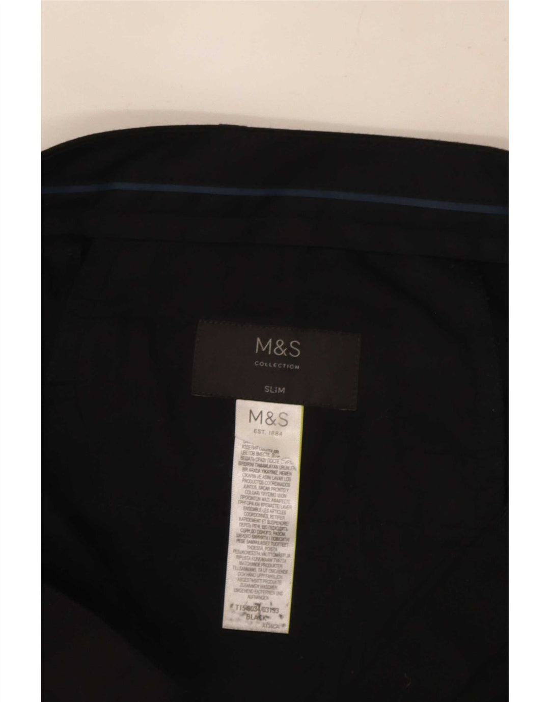 Marks & Spencer Herren Slim Fit Anzughose W34 L32 Schwarz