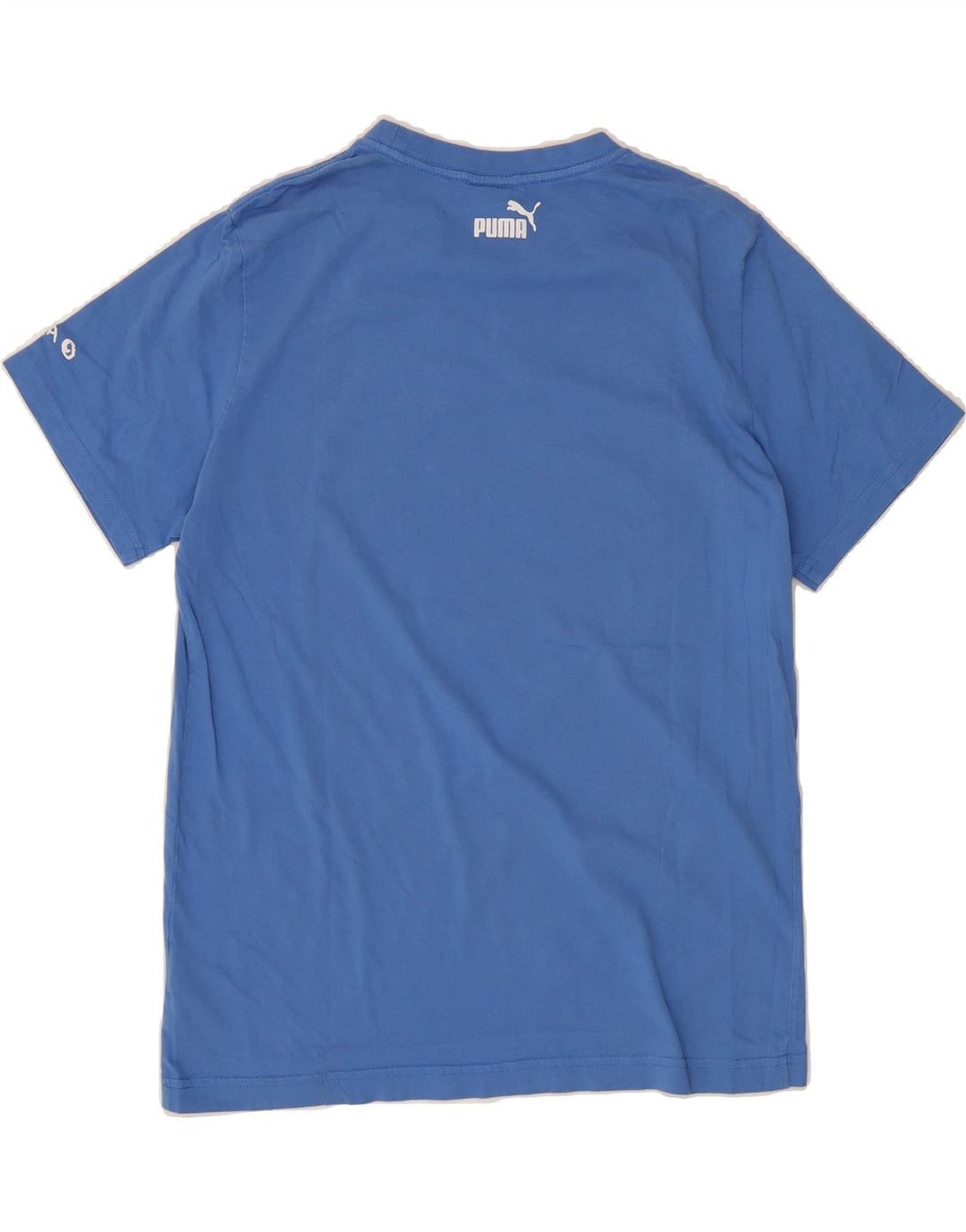 PUMA Mens Graphic T-Shirt Top Medium Blue Vintage Puma and Second-Hand Puma from Messina Hembry 