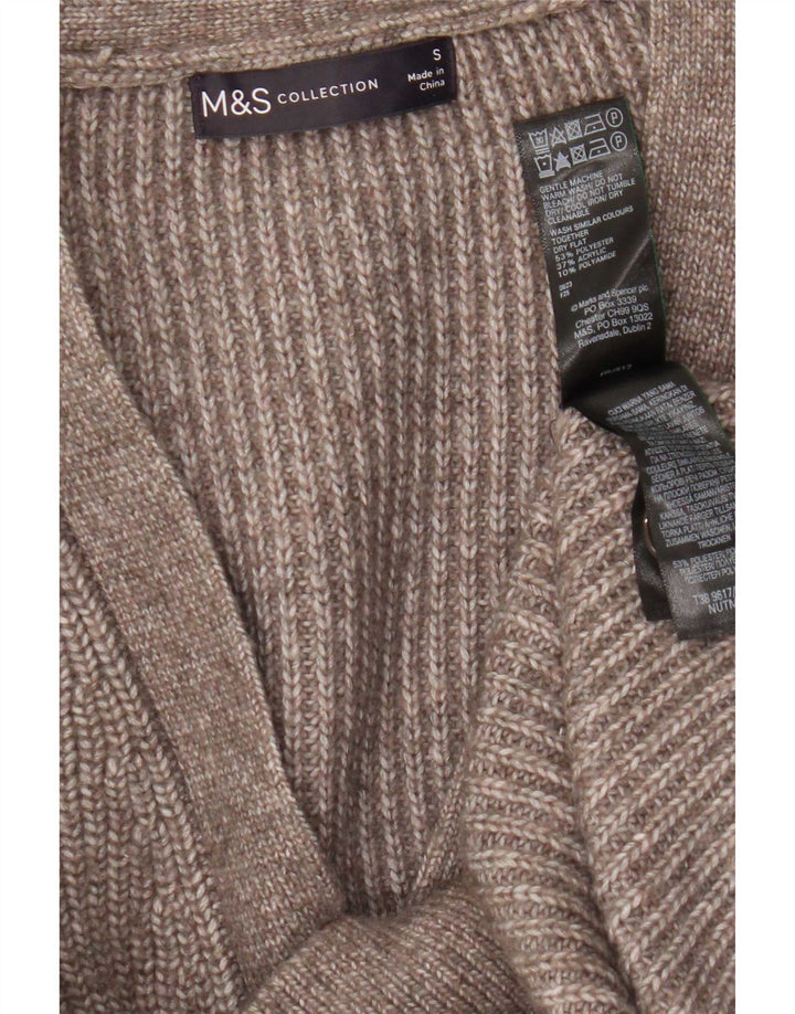 Marks & Spencer Damen-Strickjacke in Übergröße, Gr. 10, Größe S, Braun